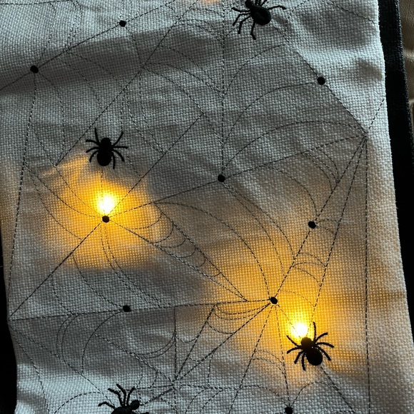 COPY - Rachel Zoe two table runners one lights up with spiders the other black … - Picture 2 of 8